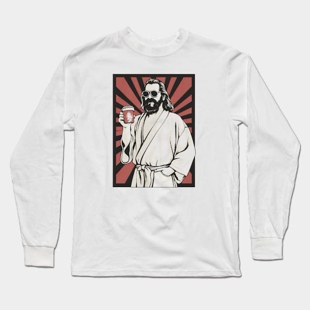 The big lebowski the dude and coffee Long Sleeve T-Shirt by Aldrvnd